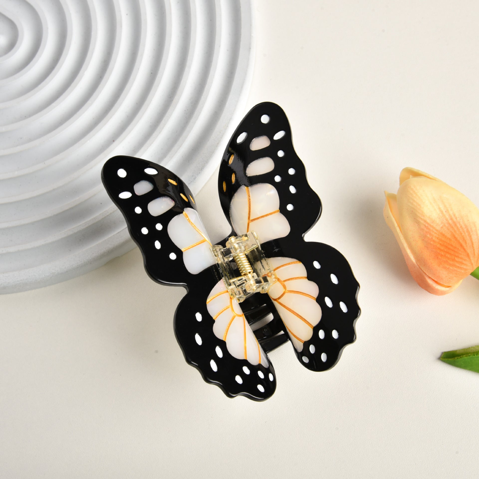 Acetate Butterfly Grip Large Sweet Hair Clip Back Spoon Updo Shark Claw