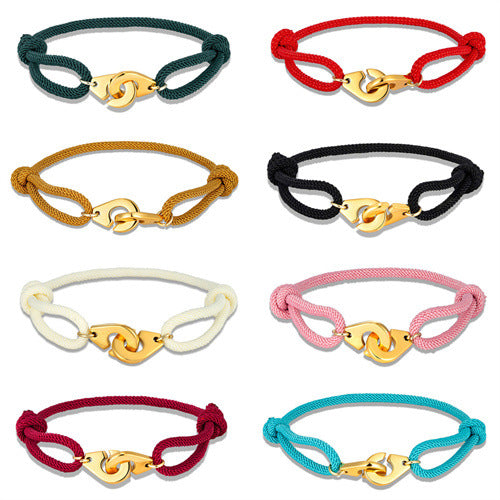 Golden Handcuffs Milan Rope Adjustable Bracelet