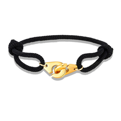 Golden Handcuffs Milan Rope Adjustable Bracelet