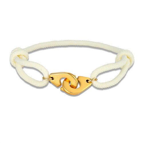 Golden Handcuffs Milan Rope Adjustable Bracelet