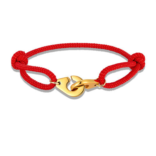 Golden Handcuffs Milan Rope Adjustable Bracelet